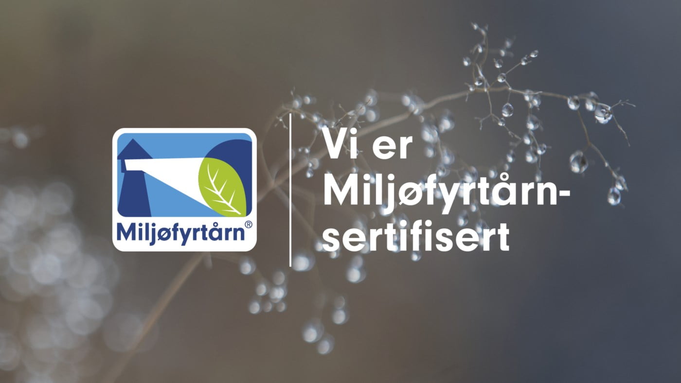 Vi er miljøfyrtårnsertifisert