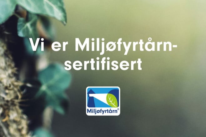 Jbf er miljøfyrtårnsertifisert. Foto
